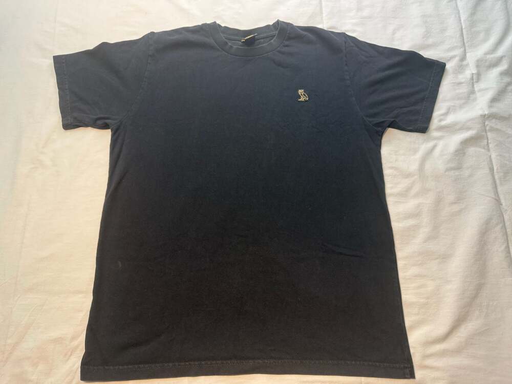 OVO October's Very Own Small Owl Logo T-Shirt Black Size Large